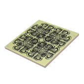 Retrofliesen aus schwarzem Infinity-Muster Fliese (Seite)