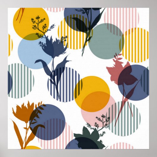 Retrofloral Abstrakt Poster (Vorne)