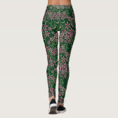 Retrofloral Green Leggings (Rückseite)