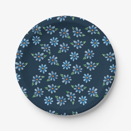 Retrofloral Pappteller (Vorderseite)