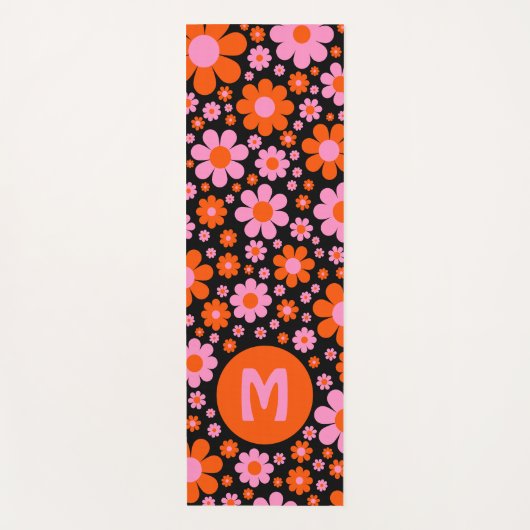 Retrofloral Personalisiert Yogamatte (Vorderseite)