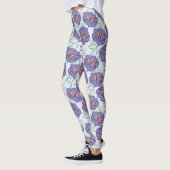Retrofloral über das gesamte Muster Leggings (Links)