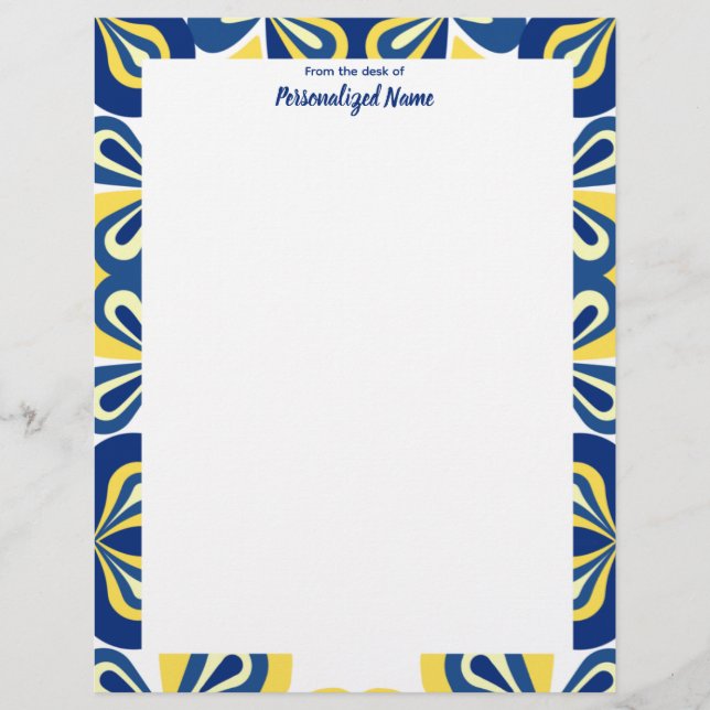 Retrofloral unausgekleidet briefbogen (Vorderseite)