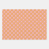 Retroflorale und Karton rosa orange grün Geschenkpapier Set (Vorderseite 3)