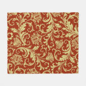 Retrofloralen: Vintager Musterhintergrund. Fleecedecke (Vorderseite (Horizontal))