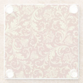 Retrofloralen: Vintager Musterhintergrund. Glasuntersetzer (Rückseite)