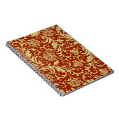 Retrofloralen: Vintager Musterhintergrund. Notizblock (Rechte Seite)