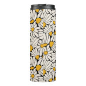 Retrofloraler schwarzer gelber Block Thermosbecher (Rückseite)