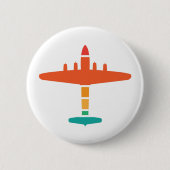 Retroflugzeug Button (Vorderseite)