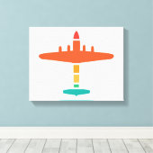 Retroflugzeug Leinwanddruck (Insitu (Holzboden))