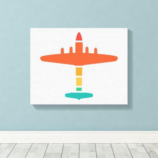 Retroflugzeug Leinwanddruck (Insitu (Holzboden))