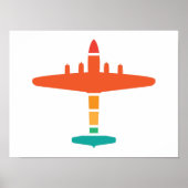 Retroflugzeug Poster (Vorne)