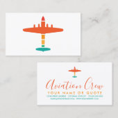 Retroflugzeug Visitenkarte (Vorne/Hinten)