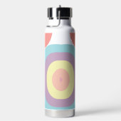 Retroformen - pastellfarbener Regenbogenskriptname Trinkflasche (rechts)
