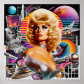 Retrofuturismus, Sci-Fi-Frau Poster (Vorne)