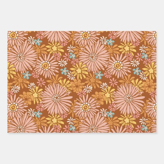 Retrogarten der 70er Jahre | Geschenkpapier Set (Vorderseite 2)