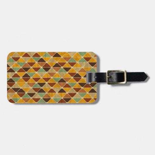 retrogeometrisches Muster 3 Gepäckanhänger (Vorderseite horizontal)