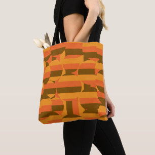 retrogeometrisches Muster Tasche