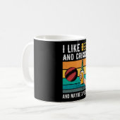 Retrogeschenk für Cricket und Bier Kaffeetasse (Vorderseite Links)