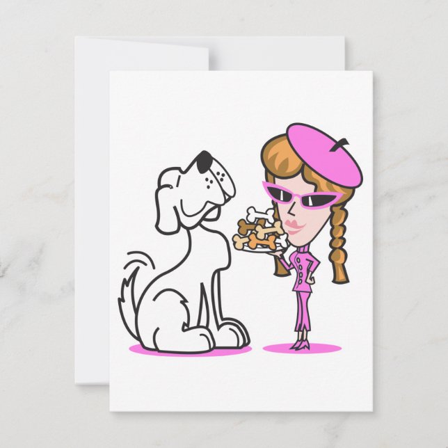 Retrogirl und Haustier (Vorderseite)
