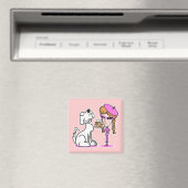 Retrogirl und Haustier Magnet (In Situ (Geschirrspüler))