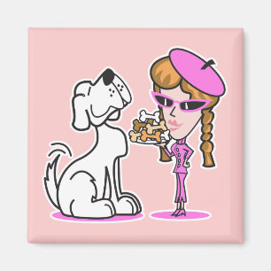 Retrogirl und Haustier Magnet