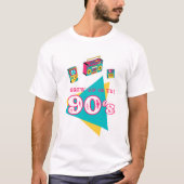 Retrografie-Design "aufgewachsen in den 90er Jahre T-Shirt (Vorderseite)