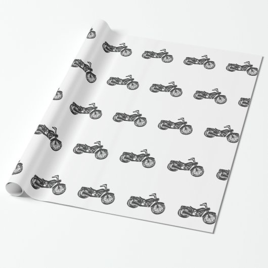 Retrografik für Motorräder - Hintergrund auswählen Geschenkpapier (Ungerollt)