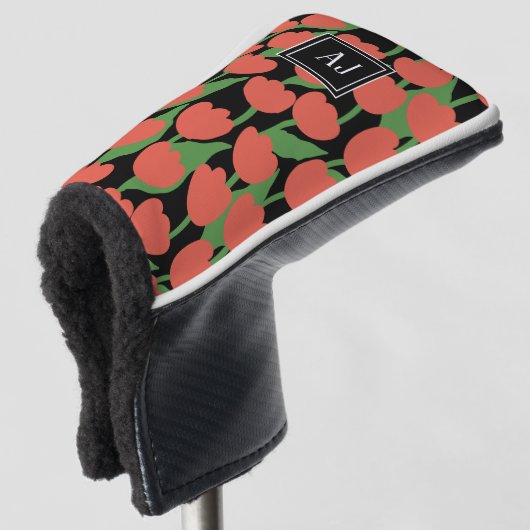 Retrogramm, personalisiert golf headcover (3/4 Vorderseite)