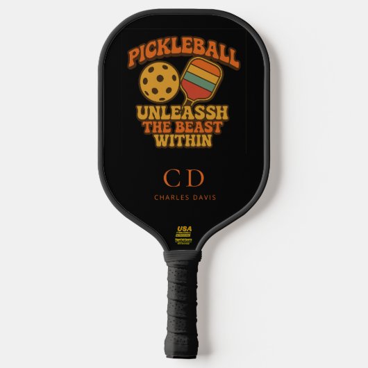 Retrogramm Pickleball Schläger (Rückseite)