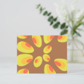 Retrographische hartgekochte Eier Postkarte (Stehend Vorderseite)