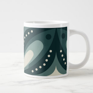 retrogrüne Formen Jumbo-Tasse