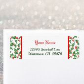 Retrogrüne Heilige mit roten Beeren-Musteretikette