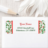 Retrogrüne Heilige mit roten Beeren-Musteretikette (Insitu)