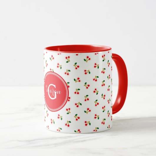 Retrogürtelmuster Tasse (VorderseiteRechts)