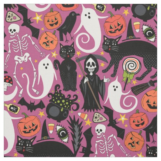 Retrohalloween bubblegum stoff (Muster)