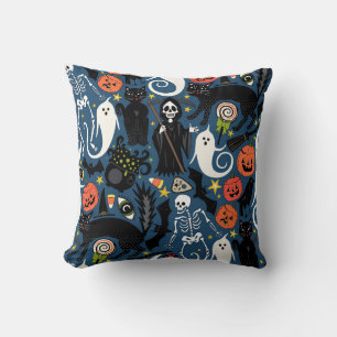 Retrohalloween Cobalt Kissen