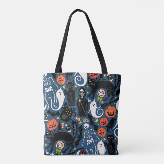 Retrohalloween Cobalt Tasche (Rückseite)