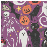 Retrohalloween lila stoff (Nahaufnahme)