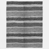 Retrohandgestrickte schwarz-weiße Streifen Fleecedecke (Vorderseite)