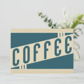 Retrokaffee Einladung (Stehend Vorderseite)