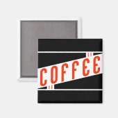 Retrokaffee Magnet (Vorderseite/Rückseite)