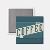 Retrokaffee Magnet (Vorderseite/Rückseite)