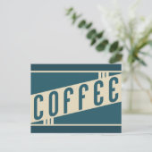 Retrokaffee Postkarte (Stehend Vorderseite)