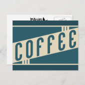 Retrokaffee Postkarte (Vorne/Hinten)