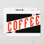 Retrokaffee Postkarte (Vorne/Hinten)