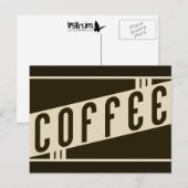 Retrokaffee Postkarte (Vorne/Hinten)