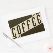 Retrokaffee Rechteckiger Aufkleber (Umschlag)