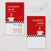 Retrokaffee-Schachbretter Visitenkarte (Vorne/Hinten)