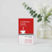 Retrokaffee-Schachbretter Visitenkarte (Stehend Vorderseite)